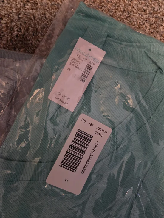 Maurices V-Neck Knit Top Trio in White, Sage, and Teal - Picture 2 of 4